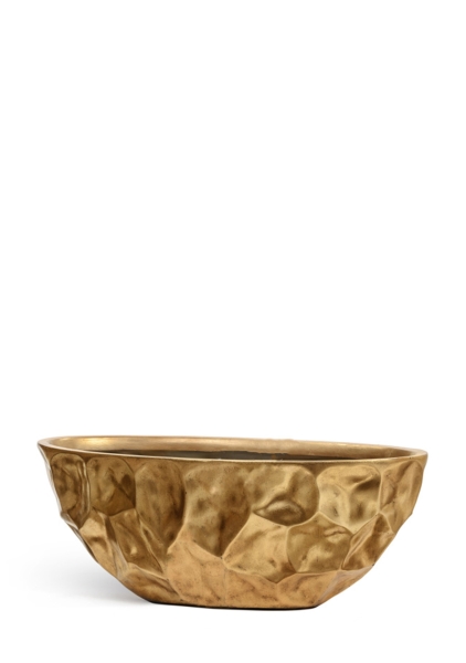 Кашпо TREEZ Effectory, Высокая лодка, Сусальное золото