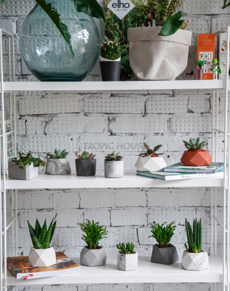 Кашпо бетонное настольное ТН 02