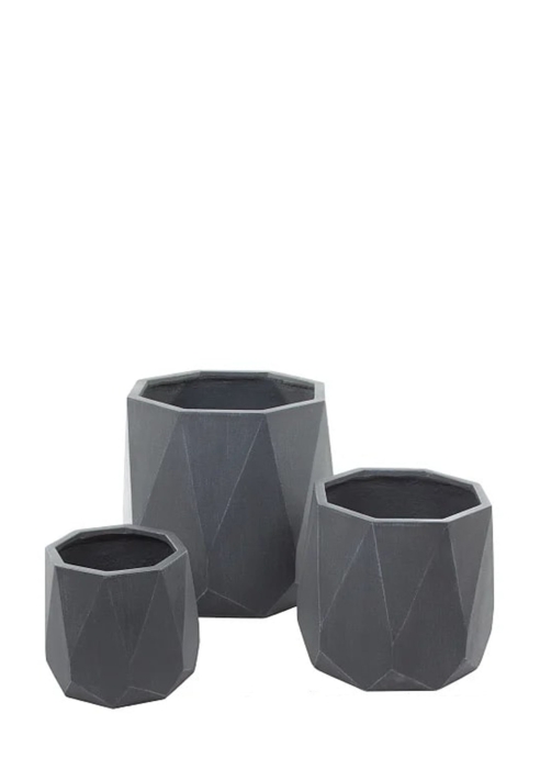 Кашпо Nobilis Marco "Diamond white grey Prizm" (файкостоун), D55хH49 см