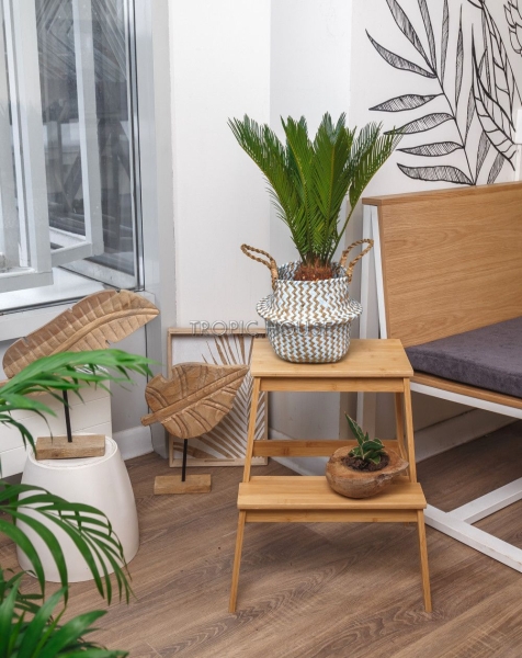 Корзина малая голубой зигзаг