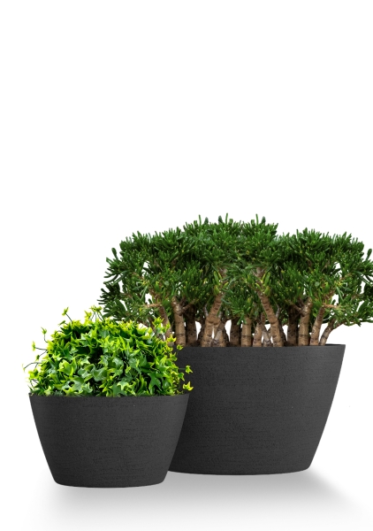 Кашпо CONCRETIKA BOWL EROSIA BLACK